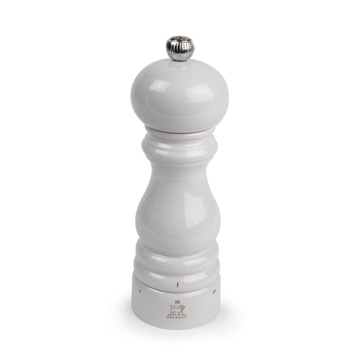 Moulin à sel manuel u'Select en bois laqué, gris perle, 18 cm